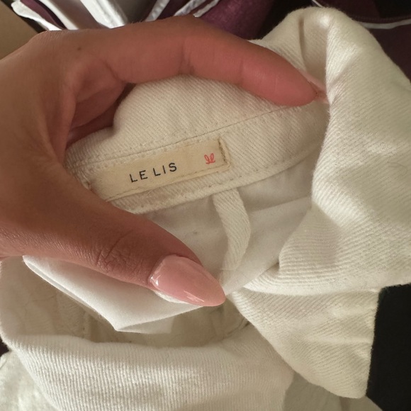 White Ruffled Button-Up Jacket - Picture 3 of 3